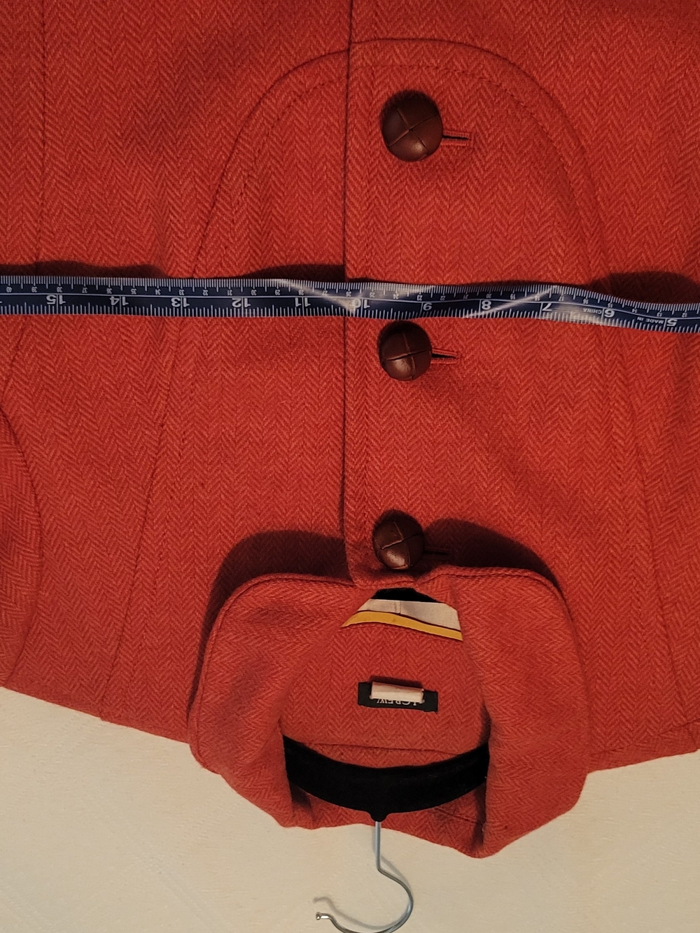 J. Crew Orange Coral Rounded Collar Wool-Blend Blazer - Picture 3 of 9
